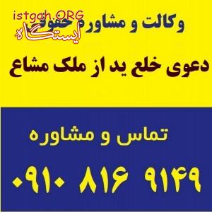 دعوی خلع ید از ملک مشاع